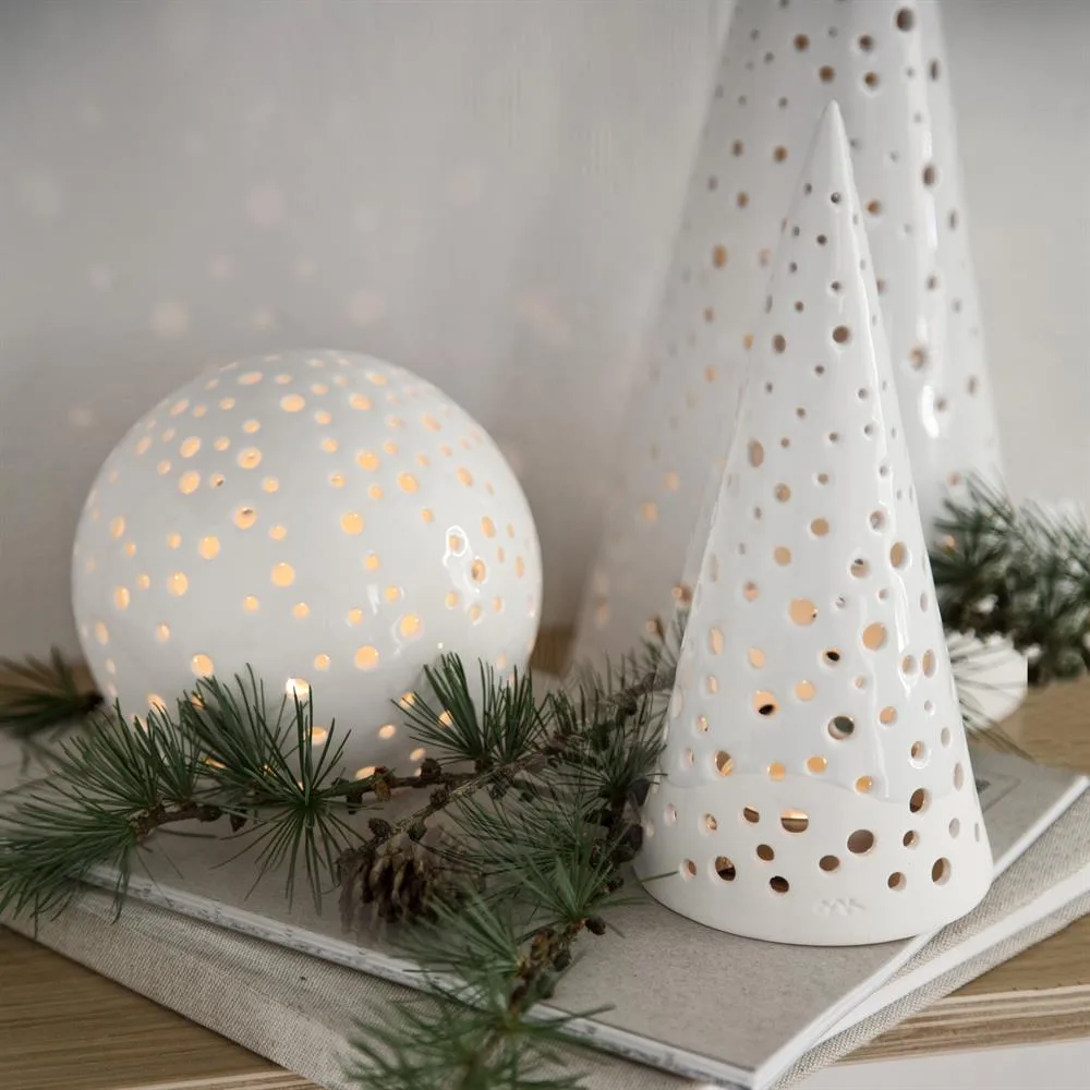 Nobili kynttilänjalka pieni, snow white Kähler