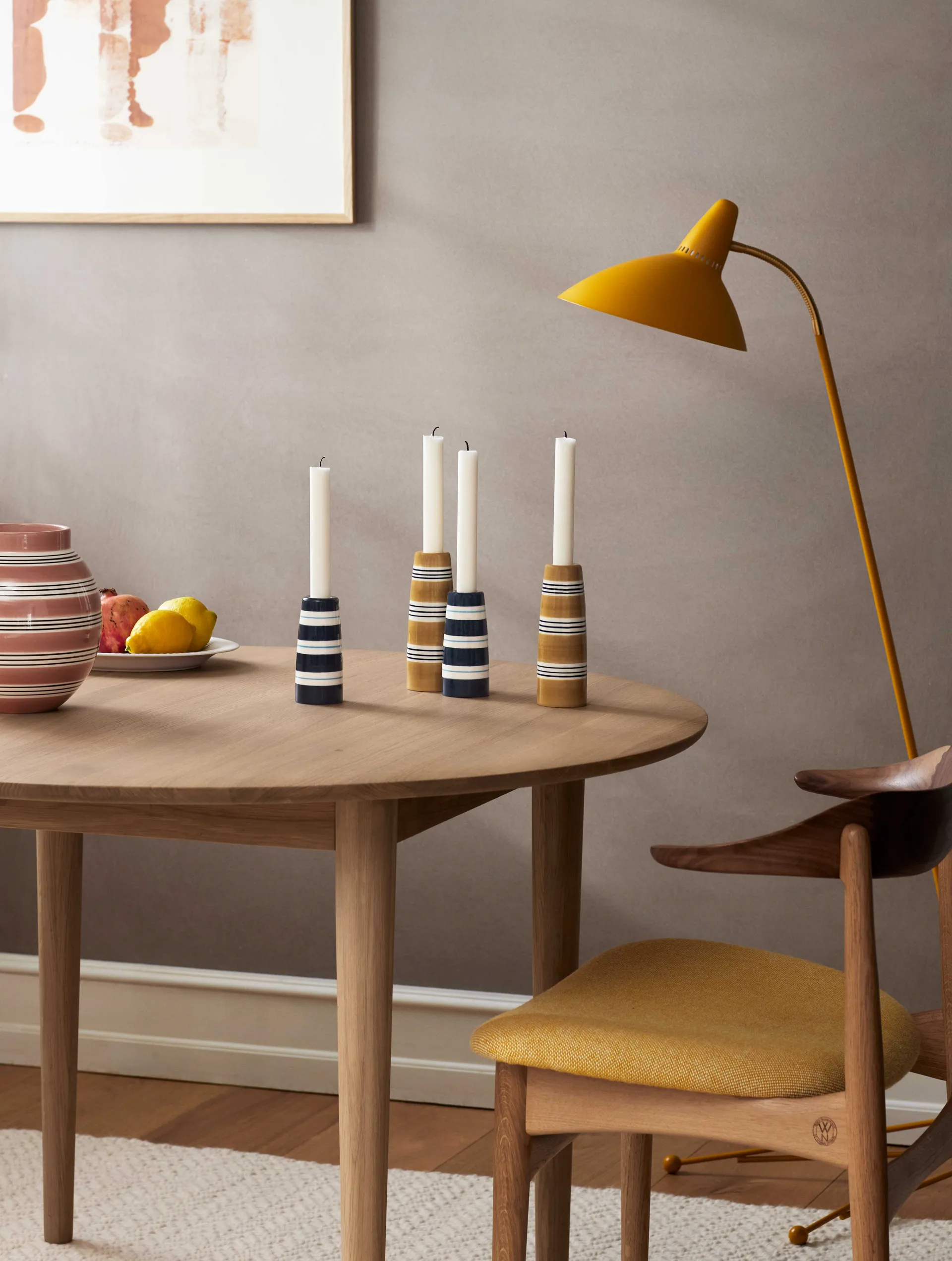 Omaggio Nuovo kynttilänjalka 12 cm, Tummansininen Kähler