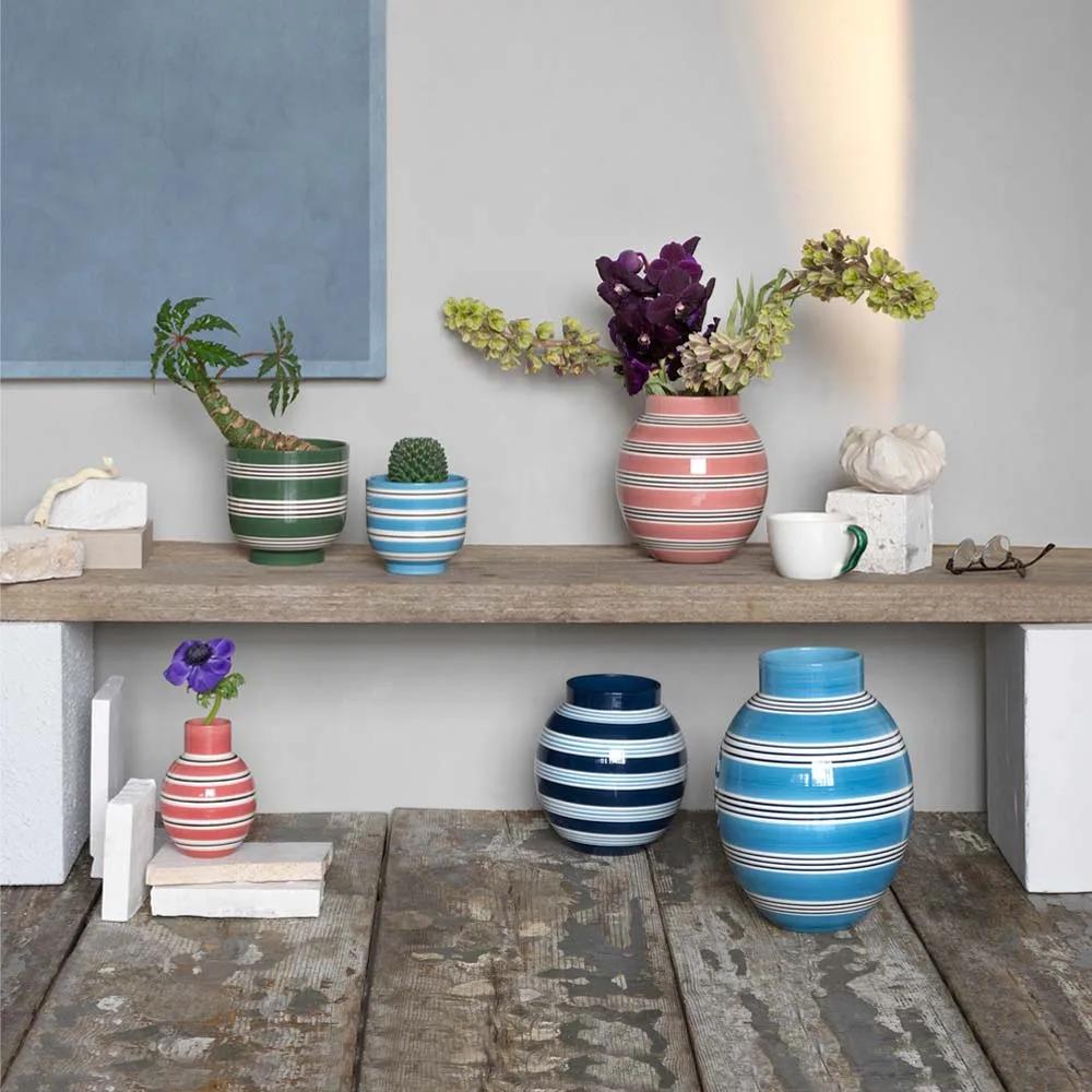 Omaggio Nuovo -maljakko, Kkeskisininen, k 30 cm Kähler