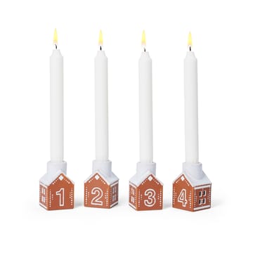 Piparkakku adventtikynttelikkö 4 osaa - Ruskea - Kähler