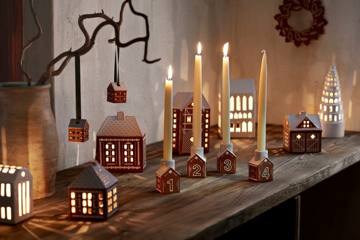 Piparkakku adventtikynttelikkö 4 osaa, Ruskea Kähler