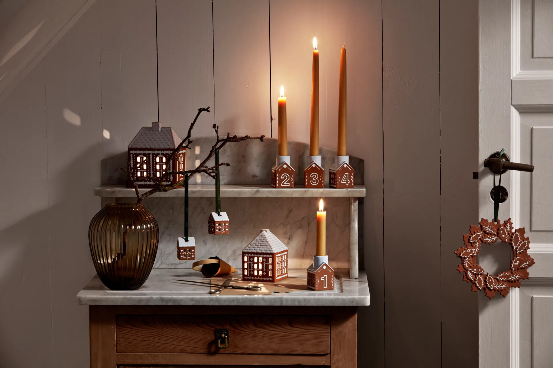 Piparkakku joulukoriste 5 cm 2-pack, Ruskea Kähler