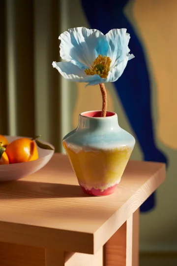 Poppery maljakko 12 cm - Pink-mint-keltainen - Kähler