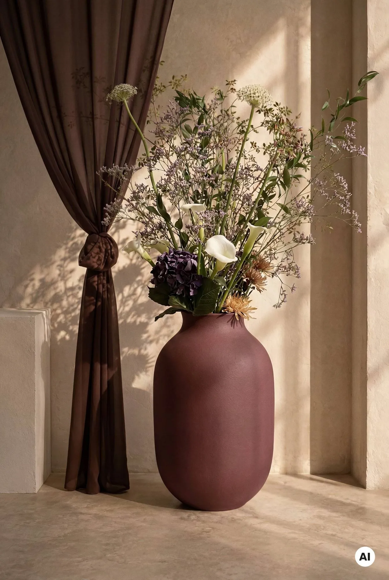 Studio Omaggio maljakko, Bordeaux, 50 cm Kähler