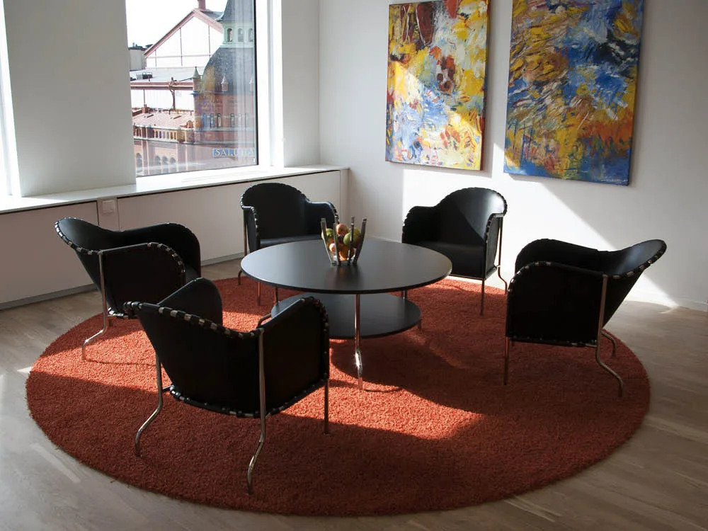 Bruno nojatuoli, Kärnläder musta-krom Källemo