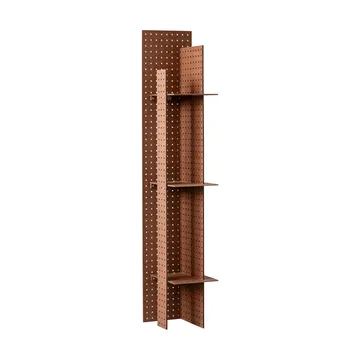 FF02 The Perforated Furniture seinähylly - Kovalevy-pähkinäpuu, 28x24x128 cm - Källemo