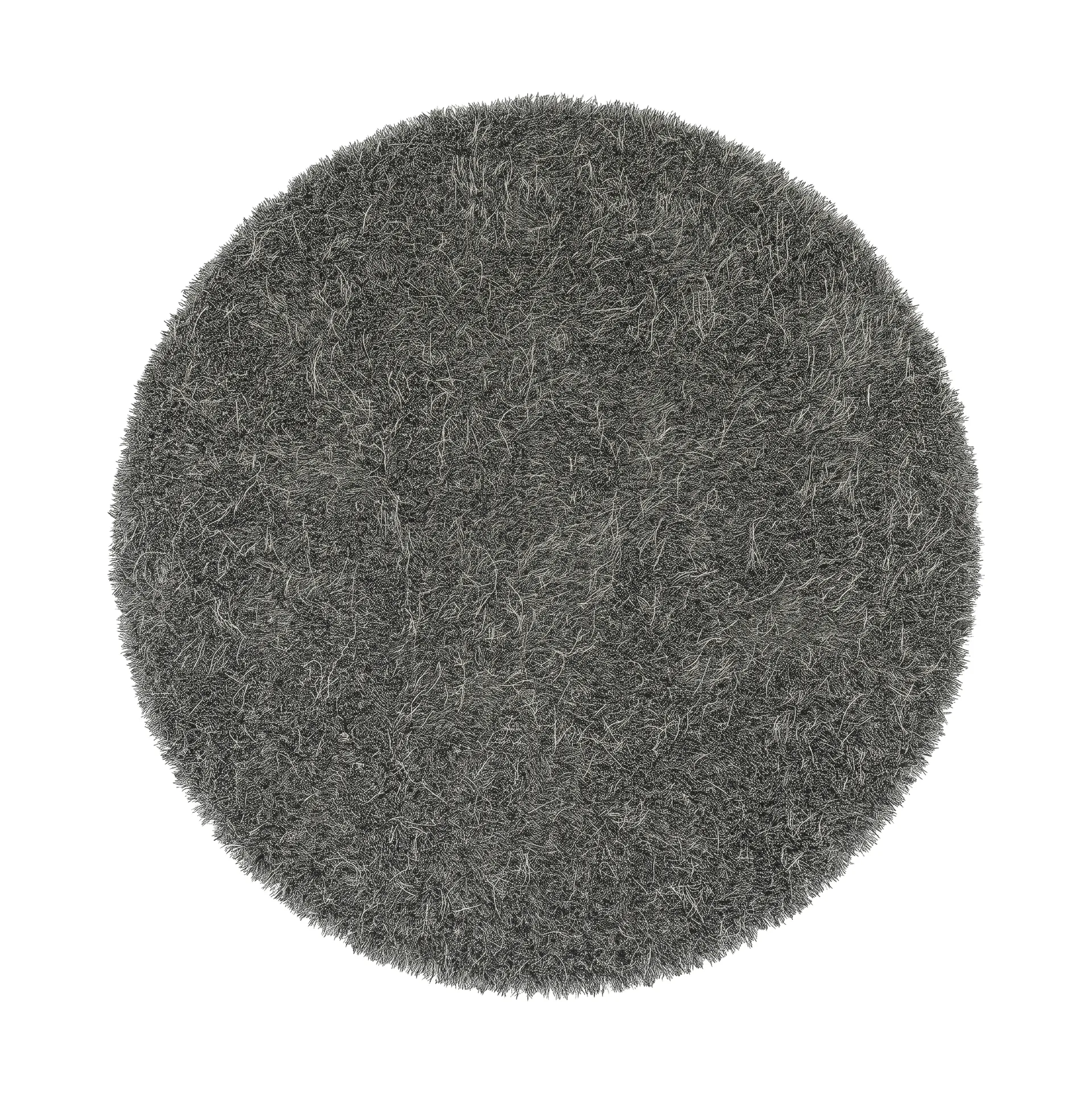 Moss matto pyöreä Ø240 cm, Nickel grey Kasthall