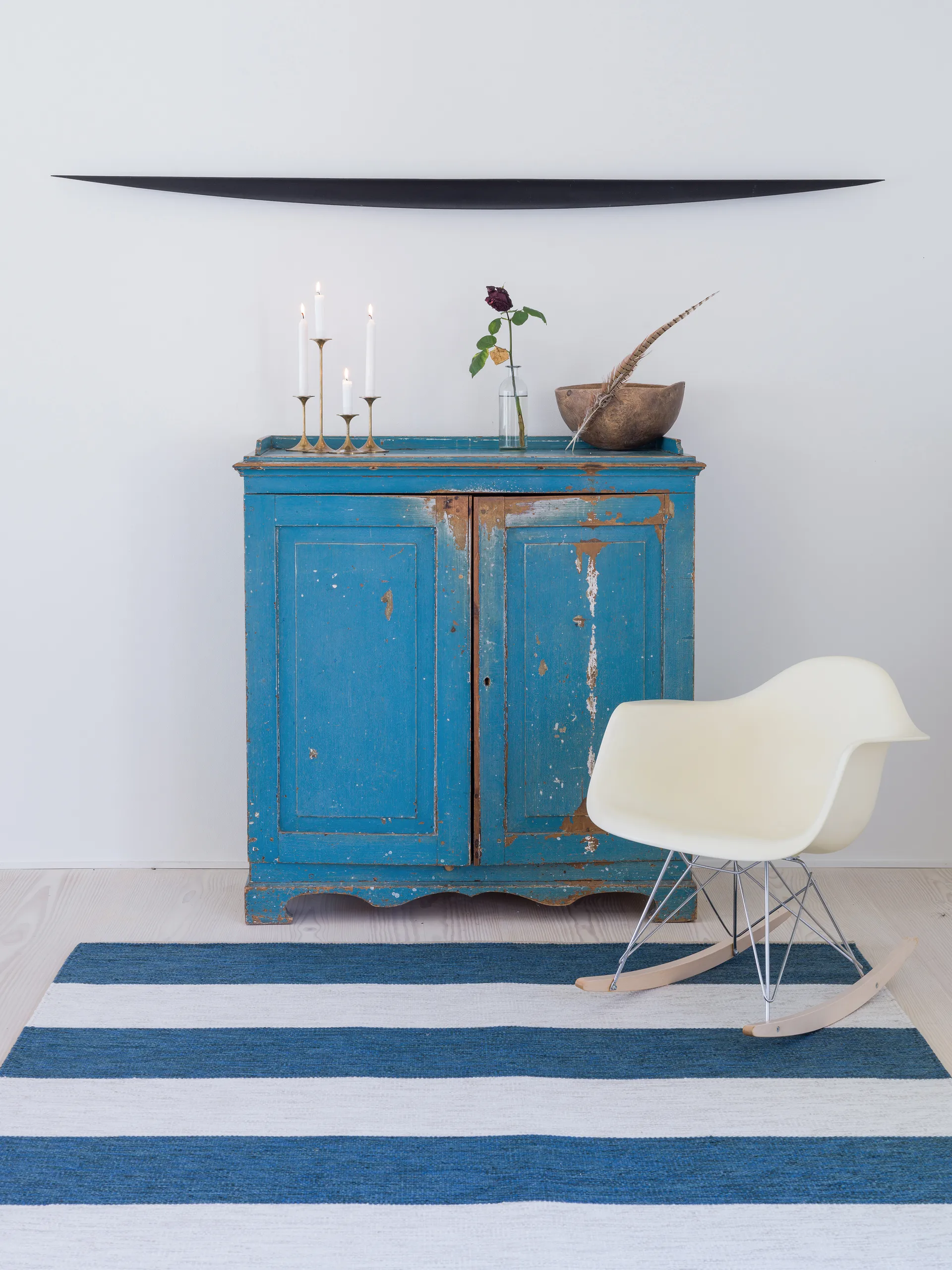 Allium Two Step matto, Deep Blue, 170x240 cm Kateha