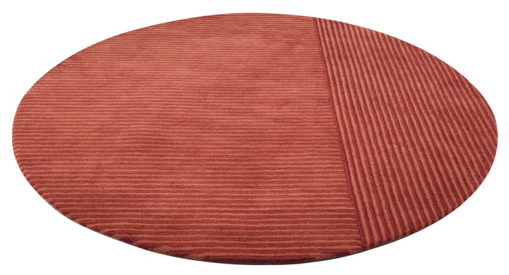 Dunes Straight -matto pyöreä, Dusty red, 220 cm Kateha