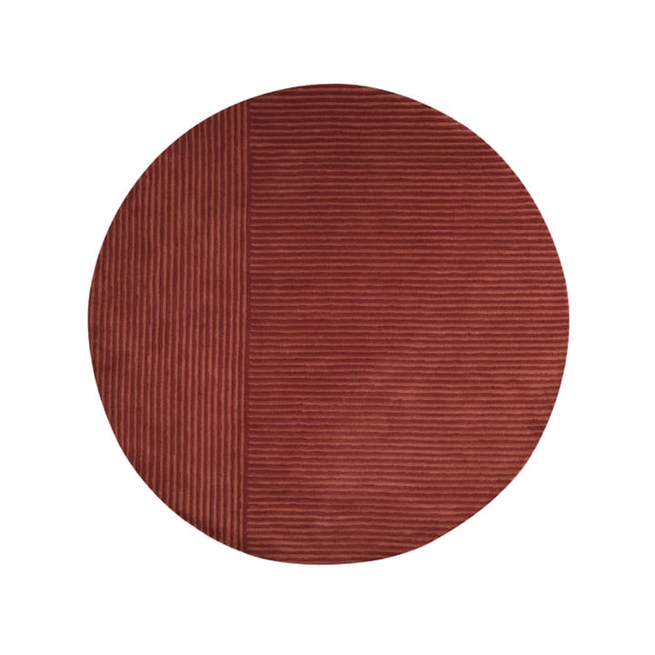 Dunes Straight -matto pyöreä - Dusty red, 220 cm - Kateha