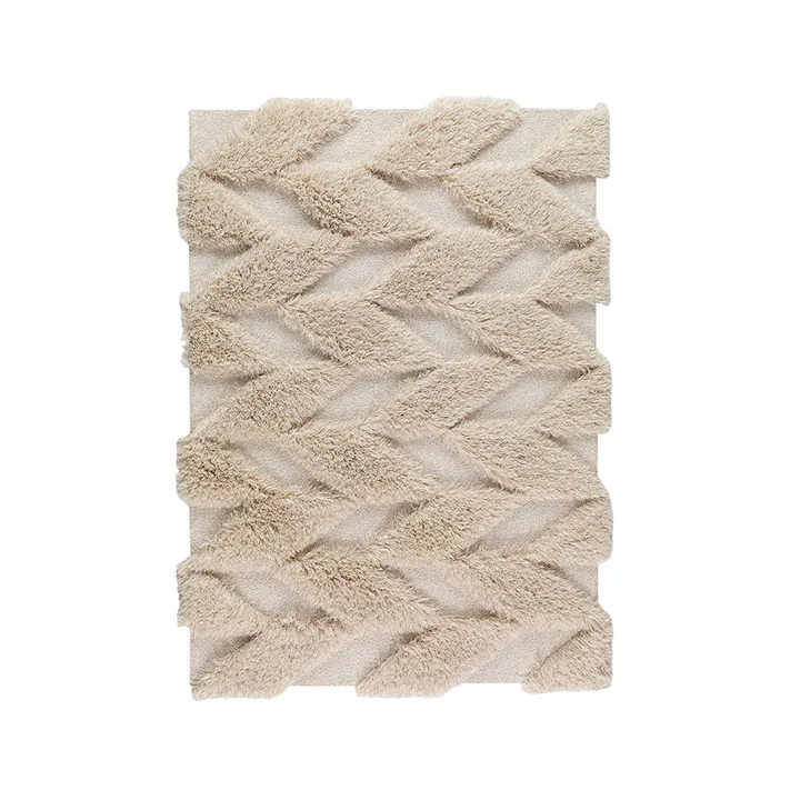 Herringbone Wild -matto - Light beige, 170x240 cm - Kateha