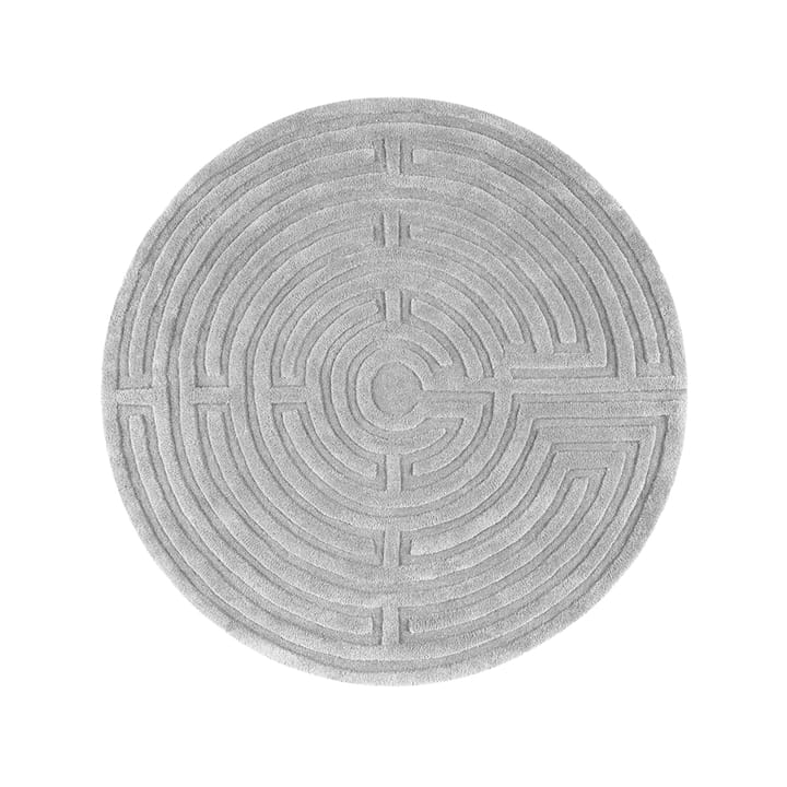 Minilabyrint matto pyöreä - hopeanvärinenharmaa (harmaa), 130 cm - Kateha