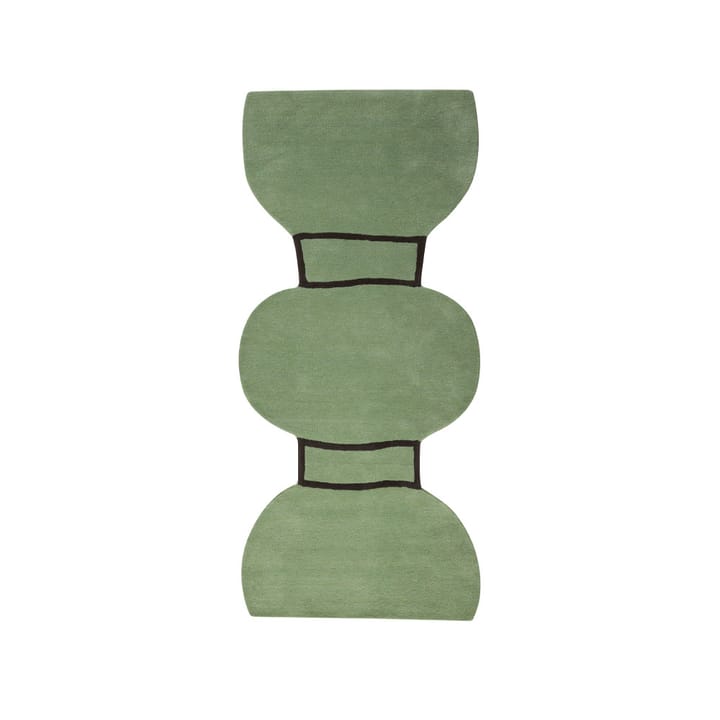 Silhouette figure -matto - Dusty green, 110 x 240 cm - Kateha