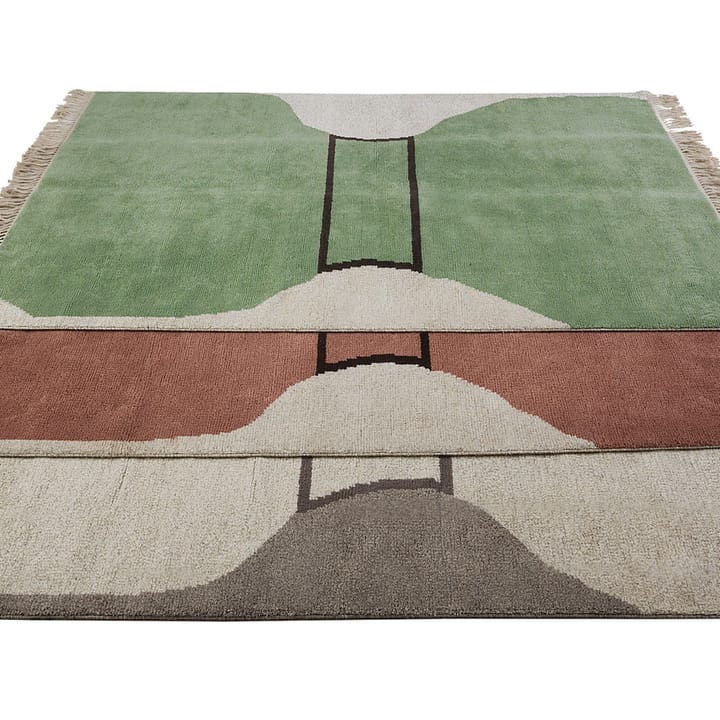 Silhouette flossa -matto, Dusty green, 200 x 300 cm Kateha