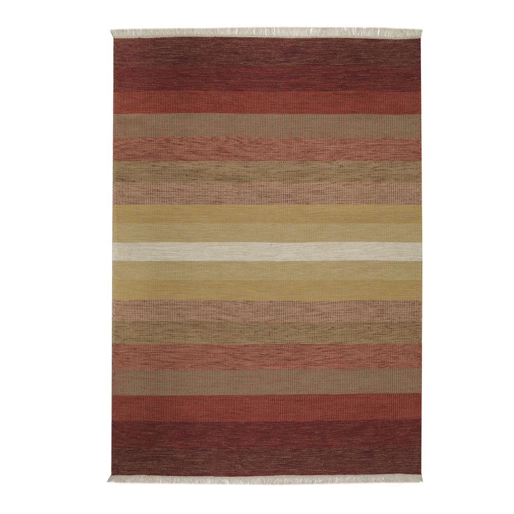 Kateha Tofta Wave matto 80x250 cm punainen | Skandinaavinen Sisustus | Villamatot | Punainen