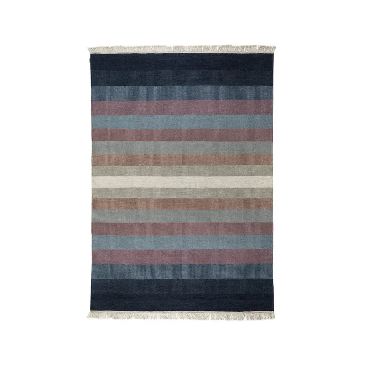 Tofta wave matto - Blue, 170x240 cm - Kateha