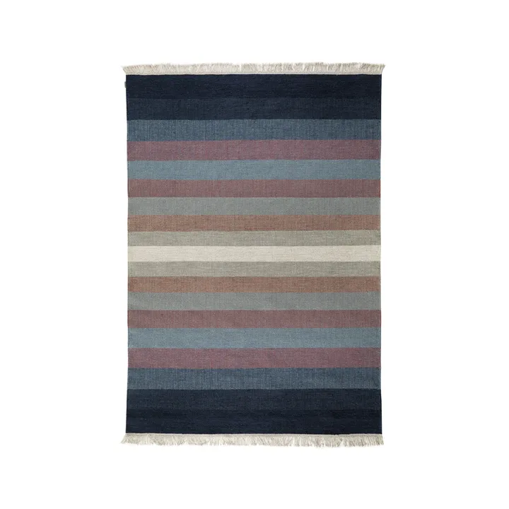 Tofta wave matto - Blue, 200x300 cm - Kateha