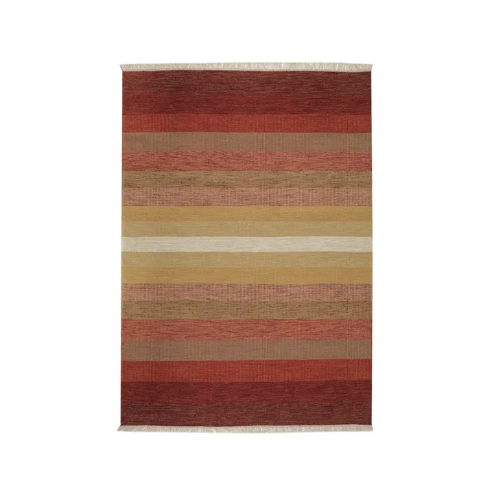 Tofta wave matto - Red, 170x240 cm - Kateha