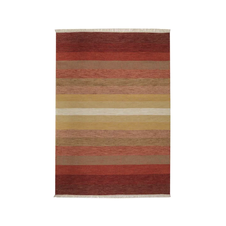 Tofta wave matto - Red, 200x300 cm - Kateha