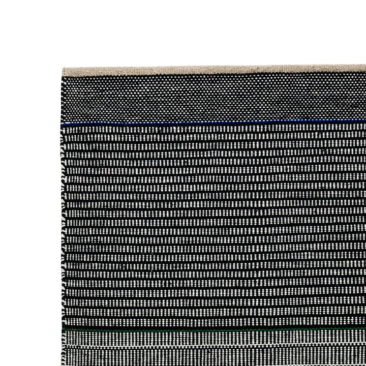 Tribulus One -villamatto, 80 x 250 cm - musta, valkoinen, sininen, vihreä - Kateha