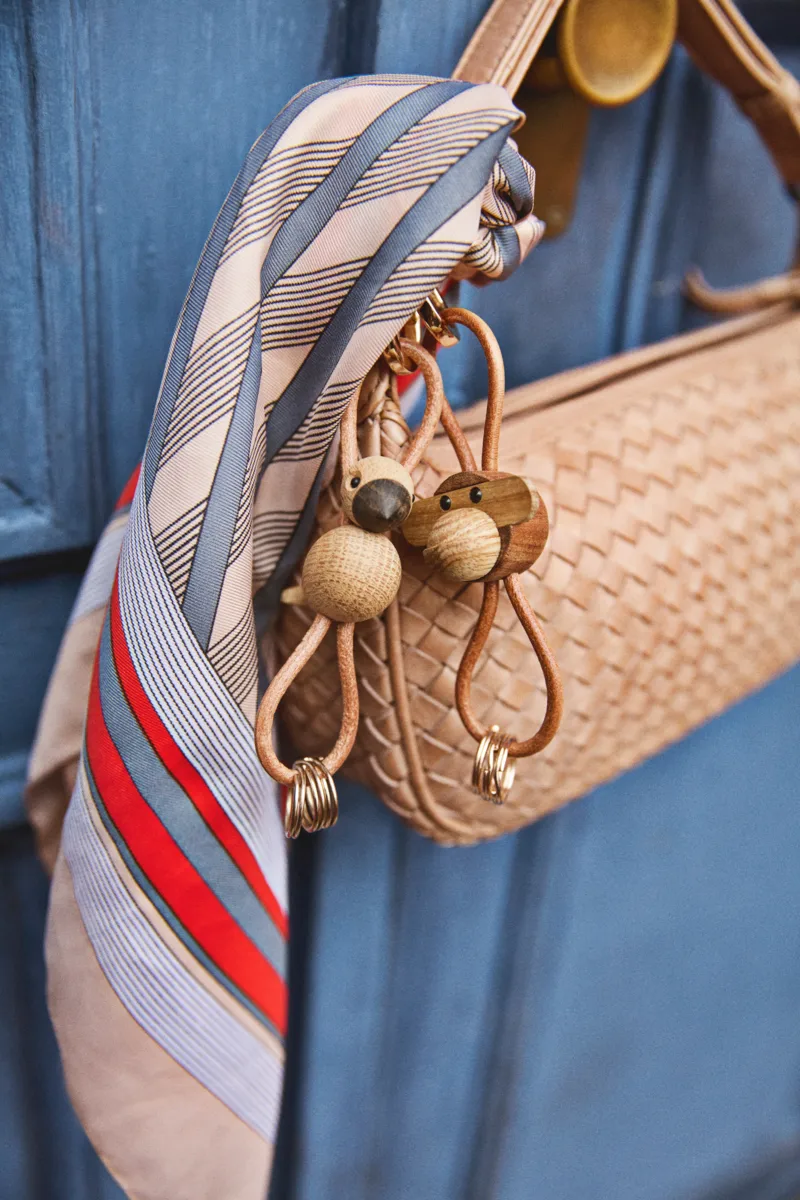 Kaj Bojesen lintu avaimenperä, Tammi, luonnonnahka Kay Bojesen Denmark