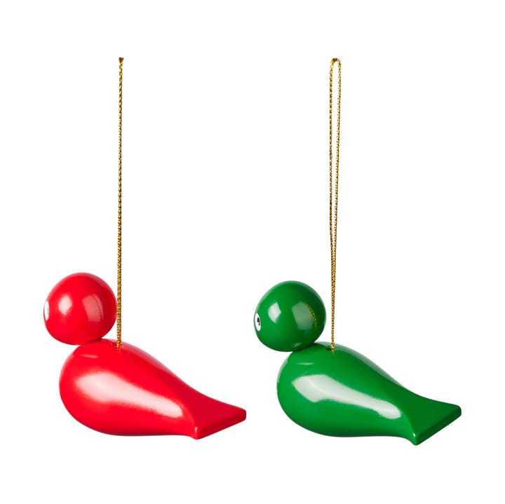 Kay Bojesen Christmas birds joulukoriste 2 osaa, Punainen-vihreä Kay Bojesen Denmark