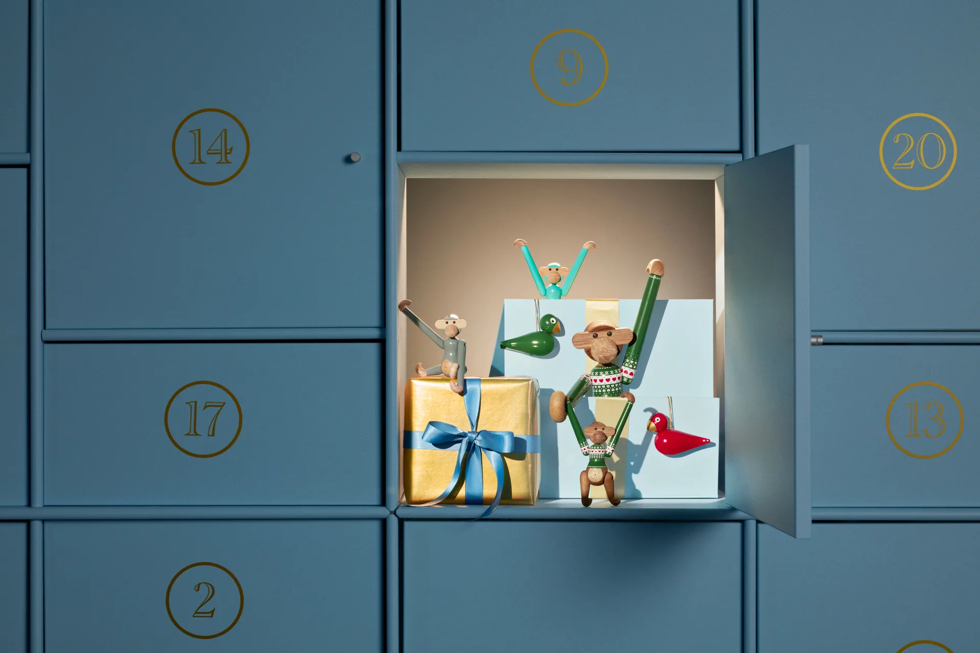 Kay Bojesen Christmas birds joulukoriste 2 osaa, Punainen-vihreä Kay Bojesen Denmark