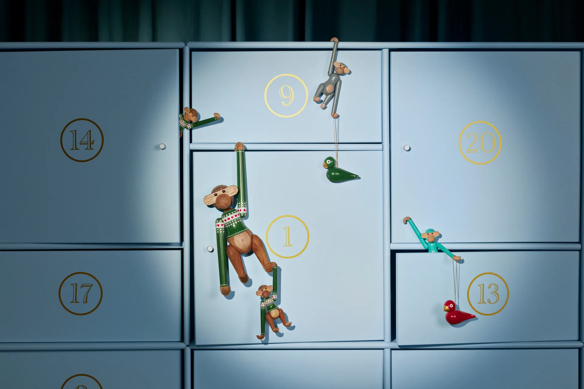 Kay Bojesen Christmas birds joulukoriste 2 osaa, Punainen-vihreä Kay Bojesen Denmark