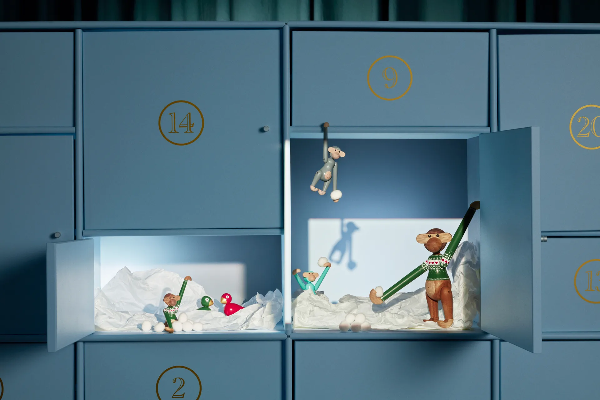 Kay Bojesen Christmas birds joulukoriste 2 osaa, Punainen-vihreä Kay Bojesen Denmark