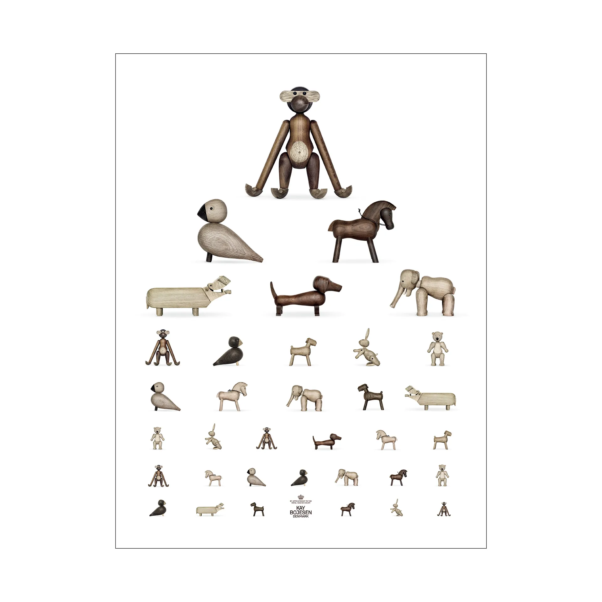 Kay Bojesen juliste eläimet, 30x40 cm Kay Bojesen Denmark