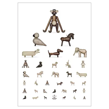 Kay Bojesen juliste eläimet - 50x70 cm - Kay Bojesen Denmark