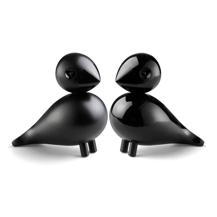 Kay Bojesen Lovebirds - Musta, 2-pakkaus, 8,8 cm - Kay Bojesen Denmark