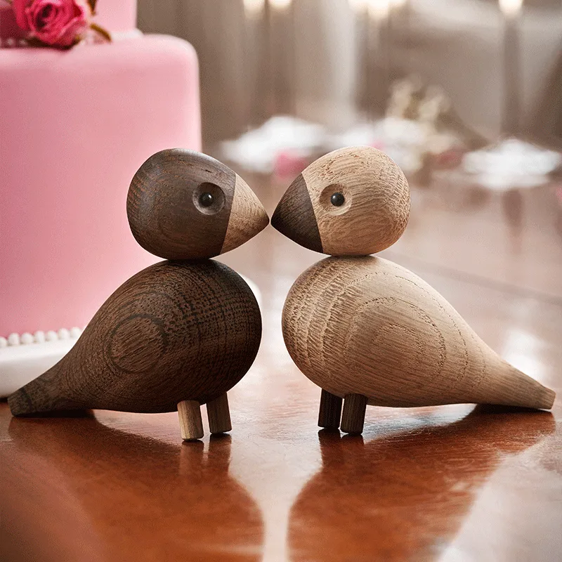 Kay Bojesen Lovebirds, Tammi, 2 kpl, 8,8 cm Kay Bojesen Denmark