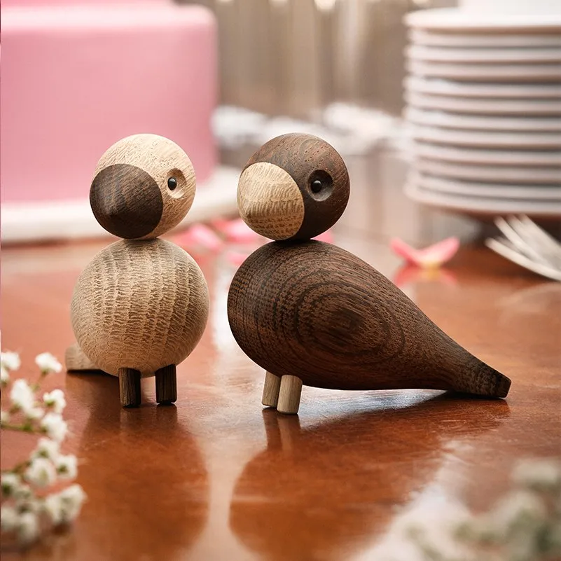 Kay Bojesen Lovebirds, Tammi, 2 kpl, 8,8 cm Kay Bojesen Denmark