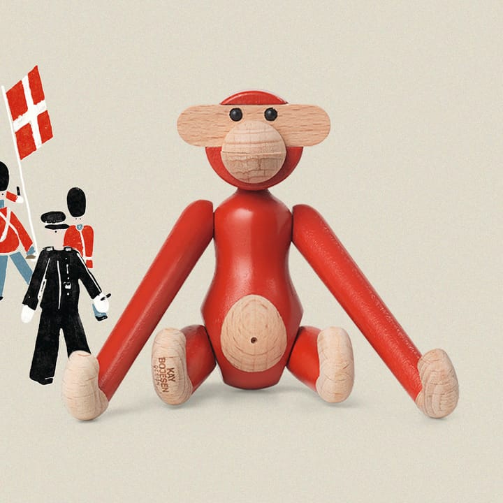 Kay Bojesen mini vintage apina, Punainen Kay Bojesen Denmark