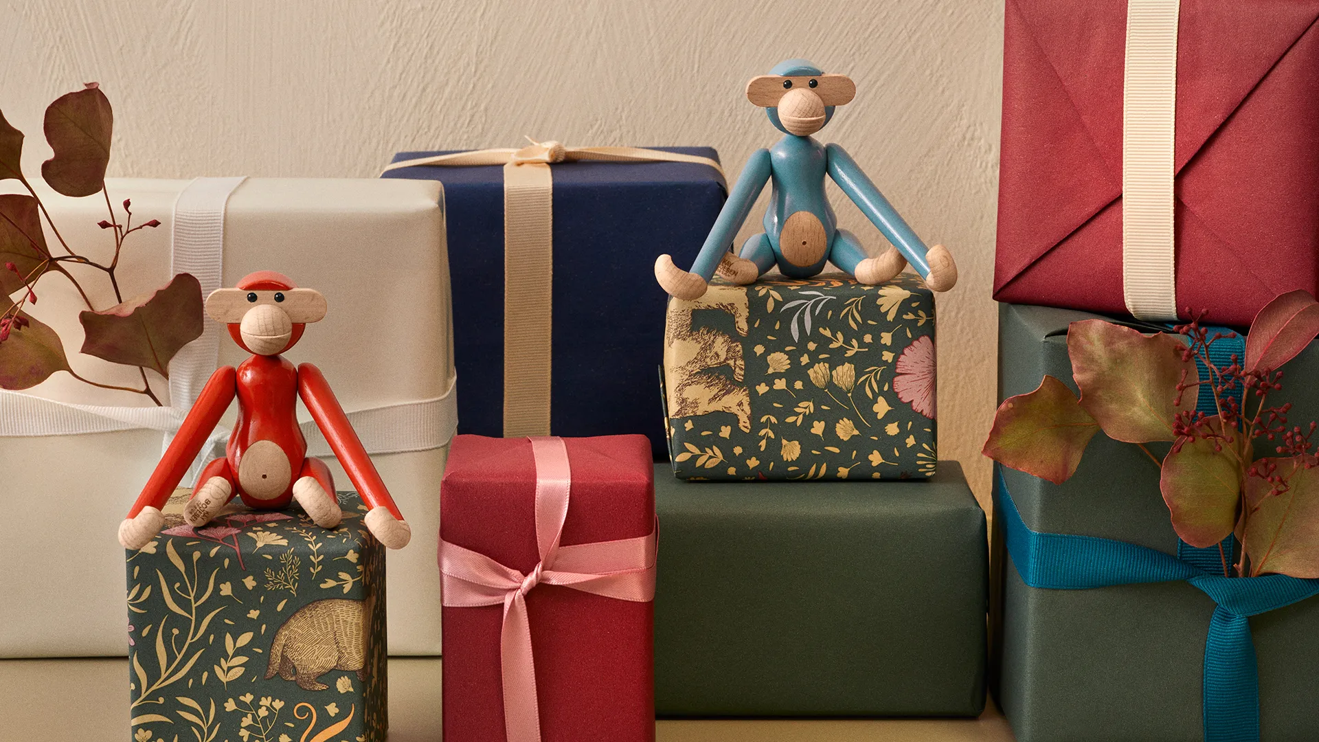 Kay Bojesen mini vintage apina, Punainen Kay Bojesen Denmark