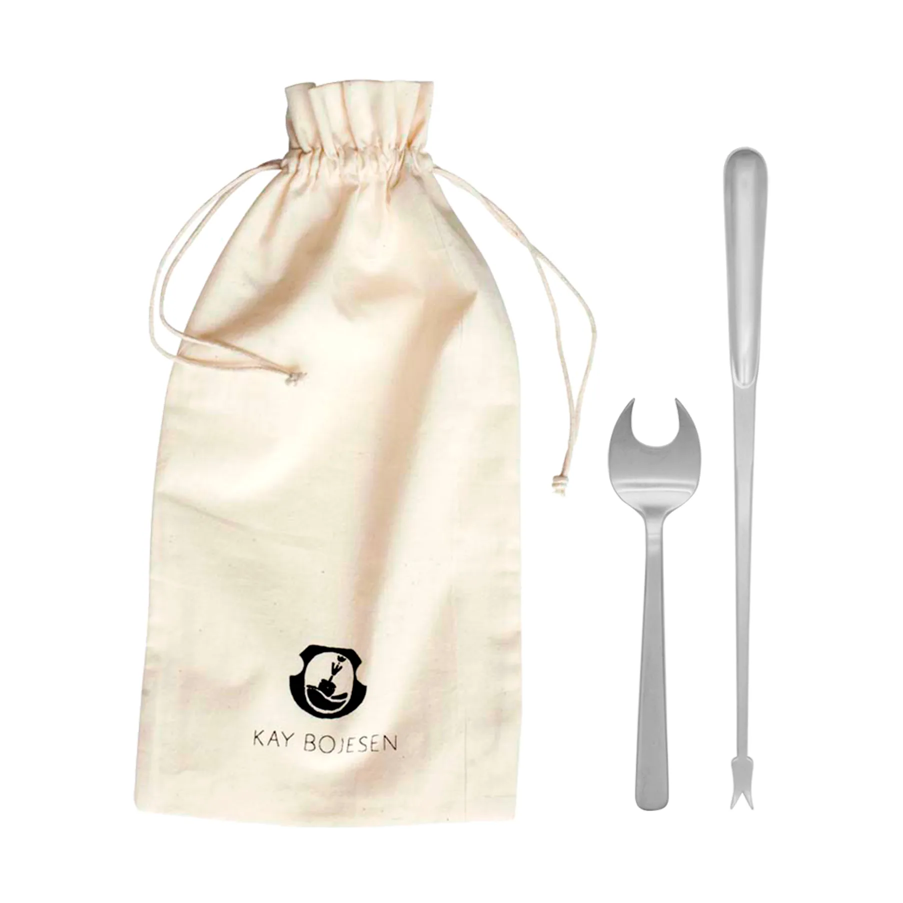 Grand Prix -äyriäisaterimet 8 osaa, Matte steel Kay Bojesen