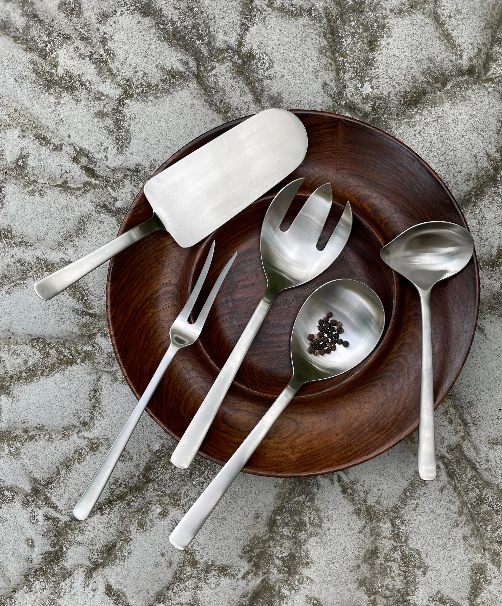 Grand Prix -tarjoilusetti 3 osaa, Matte steel Kay Bojesen