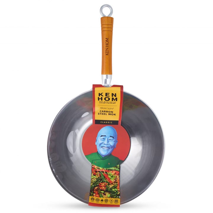 Ken Hom classic carbon wok-pannu Ø32 cm, Teräs Ken Hom
