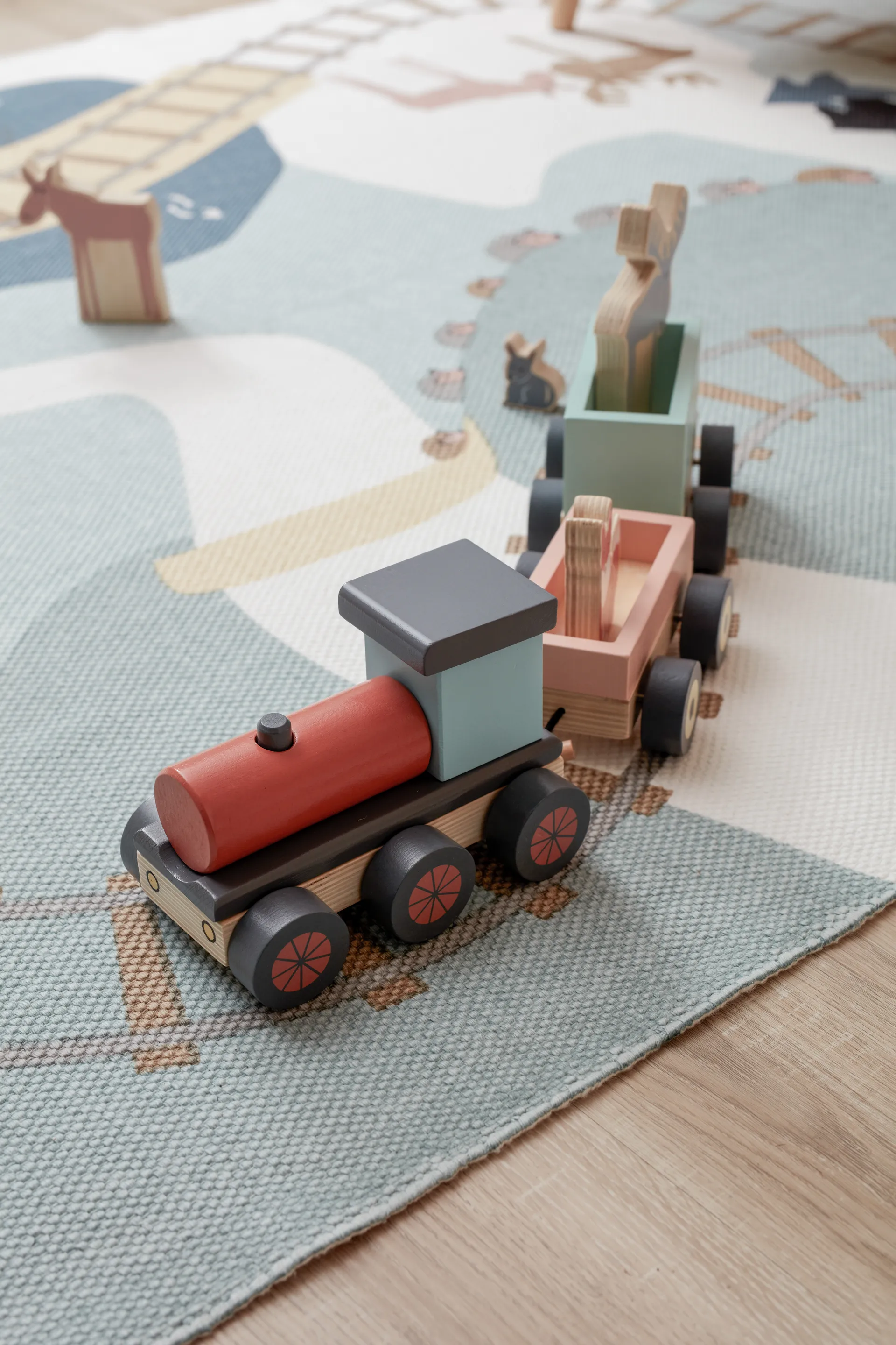 Edvin matto metsä 130 x 170 cm, Vihreä Kid's Concept