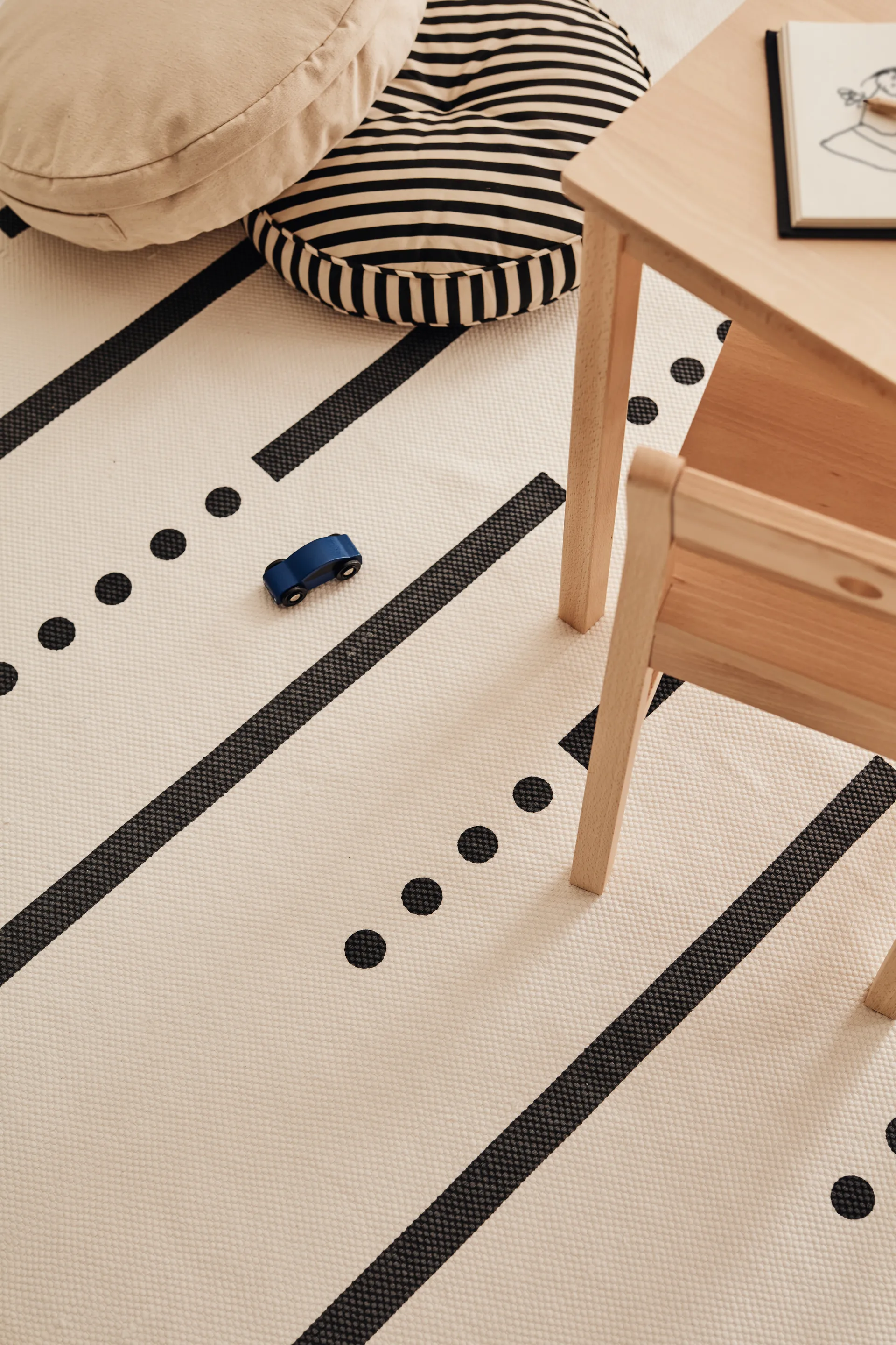 Kid's Base -matto valkoinen harmaa 130 x 160 cm, Valkoinen Kid's Concept