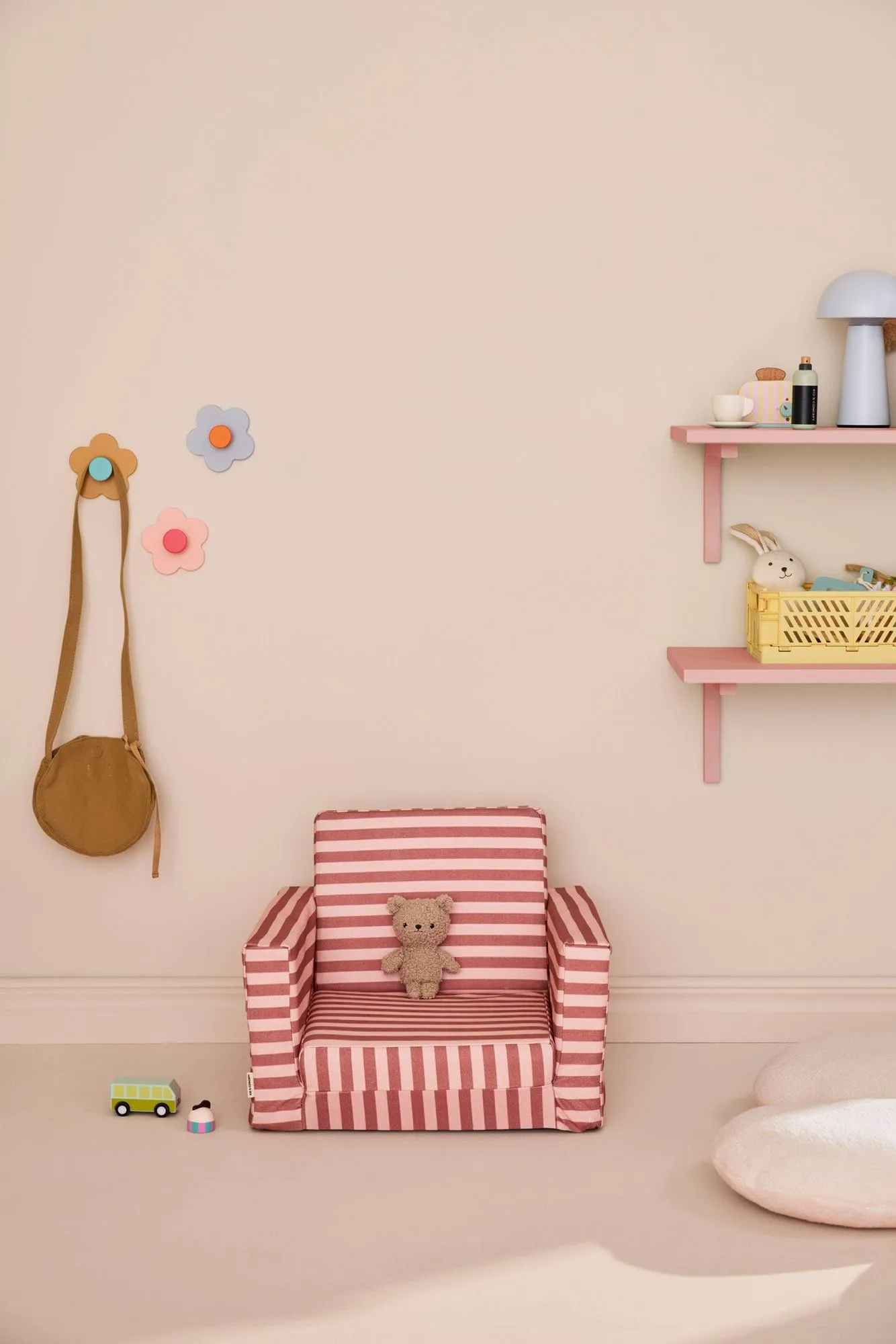 Kid's Base nojatuoli taitettava, Ruskearoosa Kid's Concept