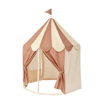 Kid's Base paviljonkiteltta - Raita ruskea - Kid's Concept