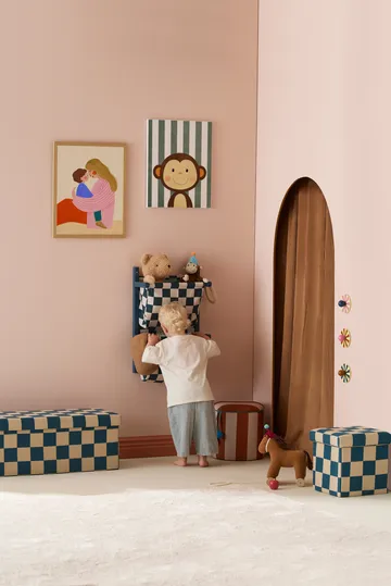 Pussihylly ruutu - Sinivihreä, 40×19×60 cm - Kid's Concept