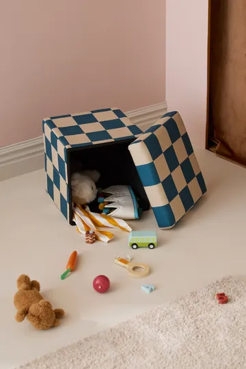 Säilytyksellä varustettu rahiruutu - Sinivihreä, 30x30 cm - Kid's Concept