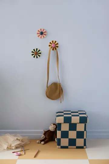 Säilytyksellä varustettu rahiruutu - Sinivihreä, 30x30 cm - Kid's Concept