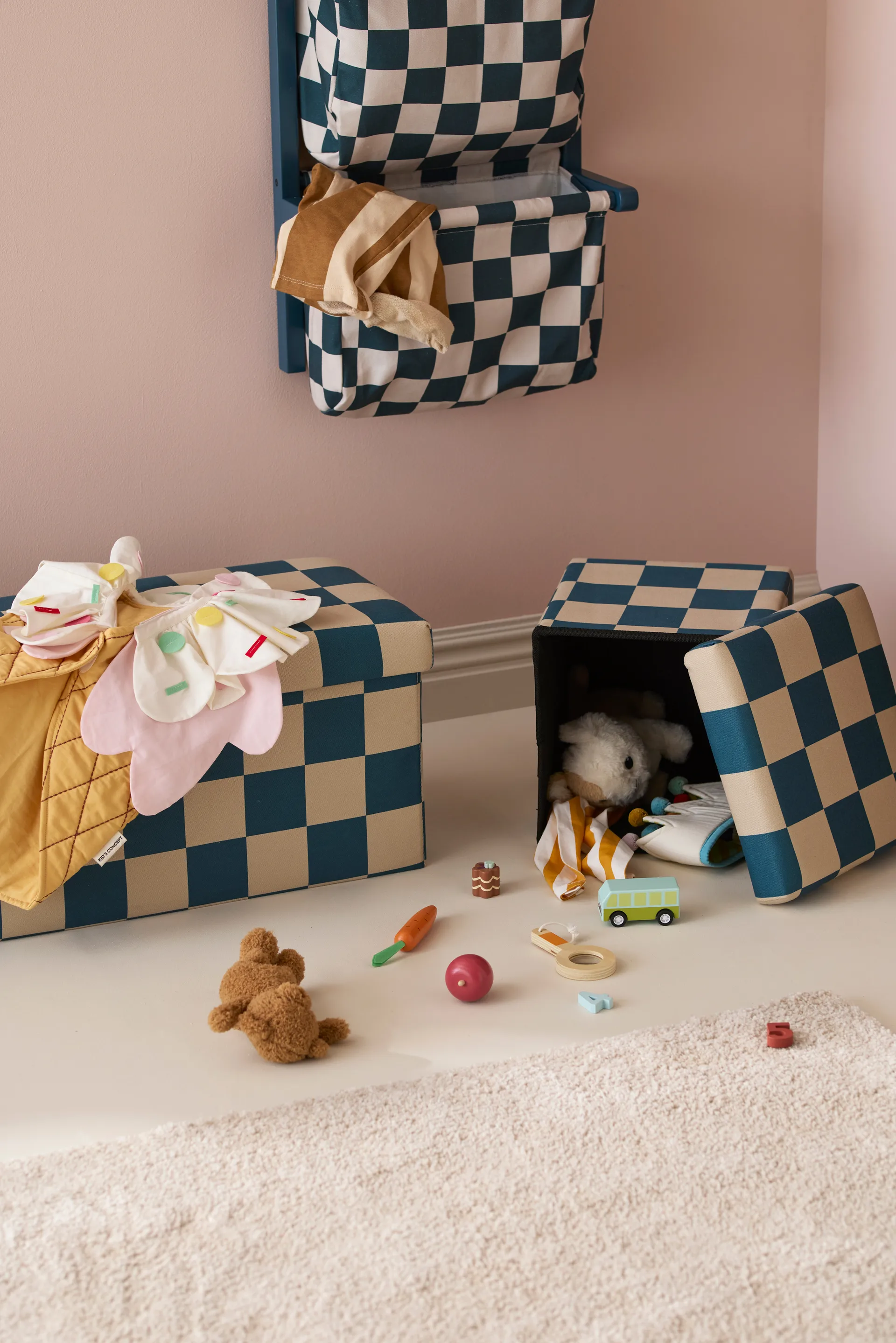 Säilytyksellä varustettu rahiruutu, Sinivihreä, 80×30×30 cm Kid's Concept