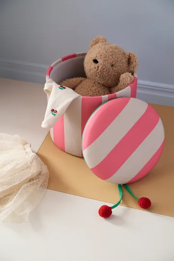 Säilytystilallinen sylinterimallinen rahijakkara - Rosa, Ø40×30,5 cm - Kid's Concept