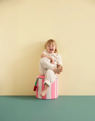 Säilytystilallinen sylinterimallinen rahijakkara - Rosa, Ø40×30,5 cm - Kid's Concept