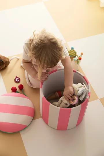 Säilytystilallinen sylinterimallinen rahijakkara - Rosa, Ø40×30,5 cm - Kid's Concept